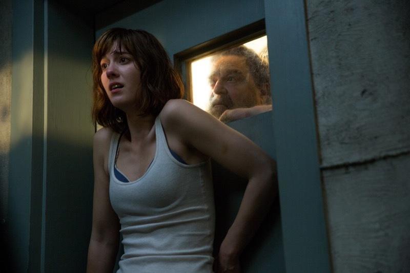 Mary Elizabeth Winstead as Michelle and John Goodman as Howard in 10 CLOVERFIELD LANE; by Paramount Pictures